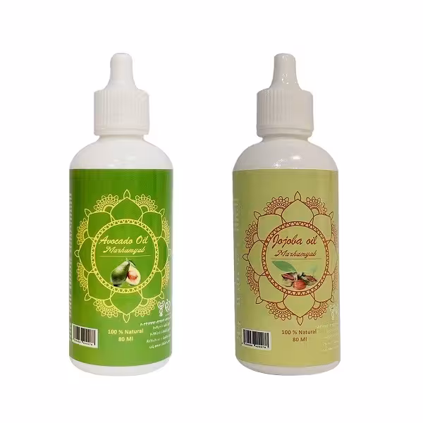 روغن تقویت کننده ناخن مرهم یاب مدل جوجوبا و آووکادو  حجم 80 میلی لیتر  مجموعه 2 عددی