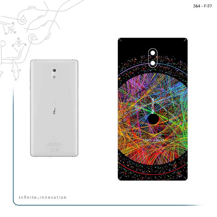 برچسب پوششی ماهوت مدل Mathematical Geometric Shape 2 مناسب برای گوشی موبایل نوکیا 3