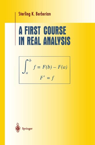 خرید و دانلود نسخه کامل کتاب A First Course in Real Analysis