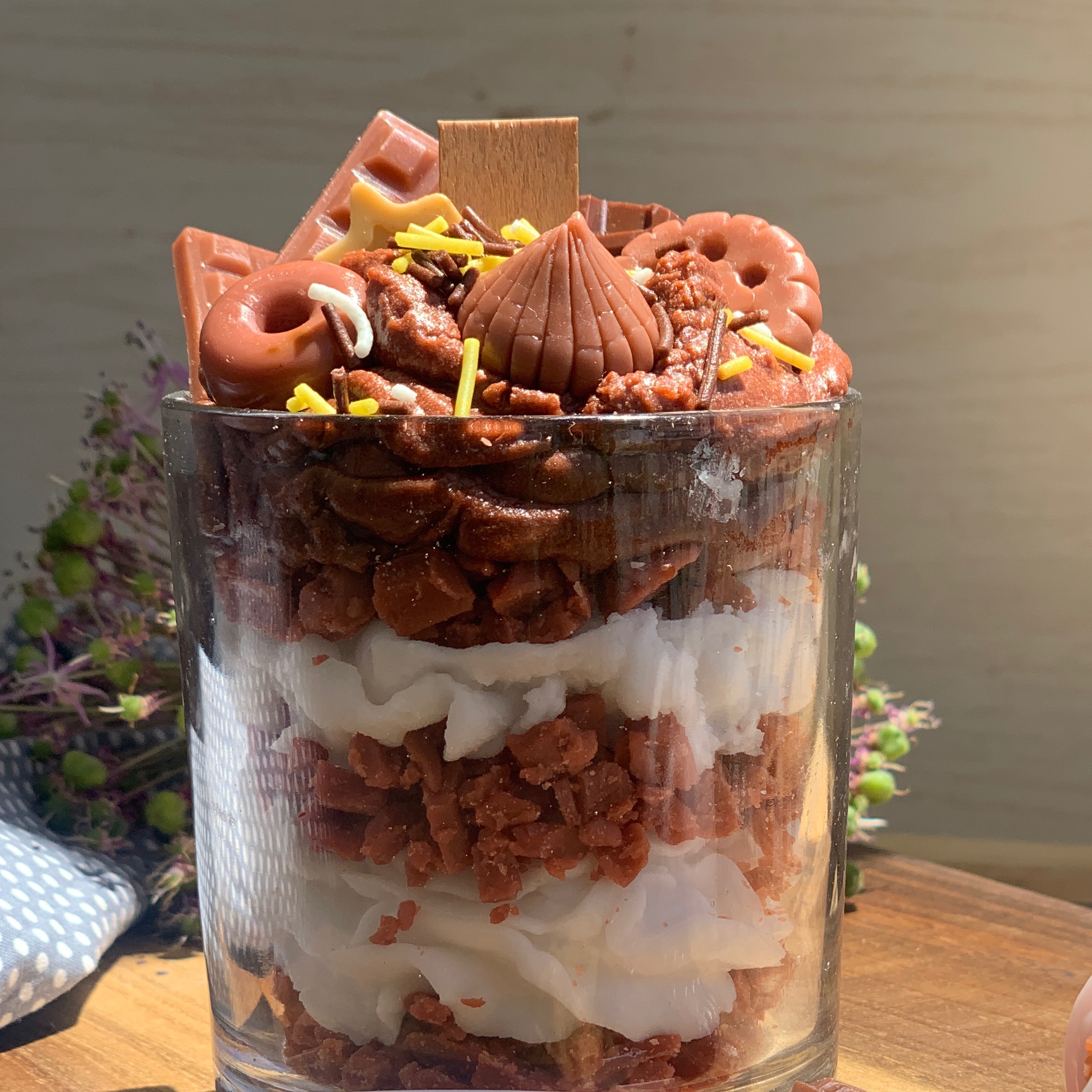 شمع دسر لیوانی(دستساز) 