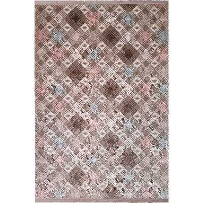 فرش ماشینی زمرد مشهد مدل HA03 زمینه بژ