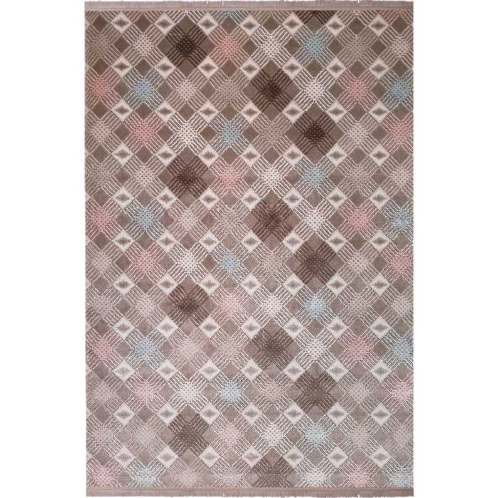 فرش ماشینی زمرد مشهد مدل HA03 زمینه بژ