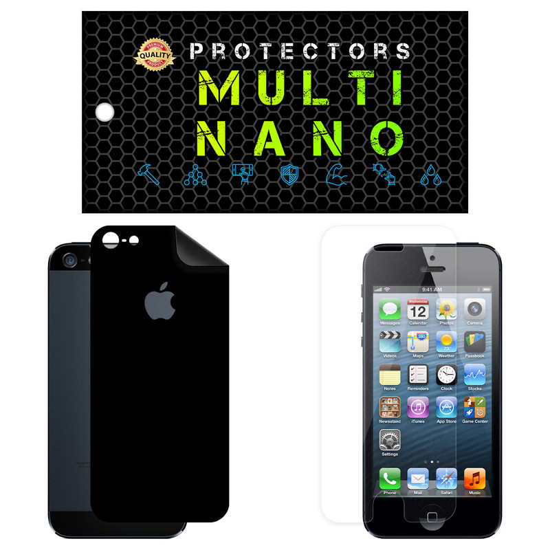 محافظ صفحه نمایش مولتی نانو مدل X-SFM مناسب برای گوشی موبایل اپل iPhone 5 به همراه برچسب پوششی | کالا برتری