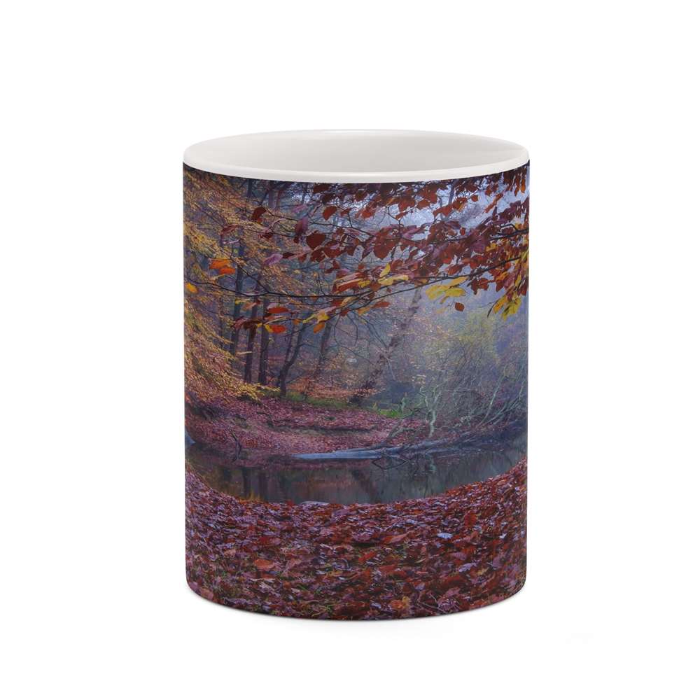 ماگ کاکتی طرح منظره پاییزی مدل mgh18563