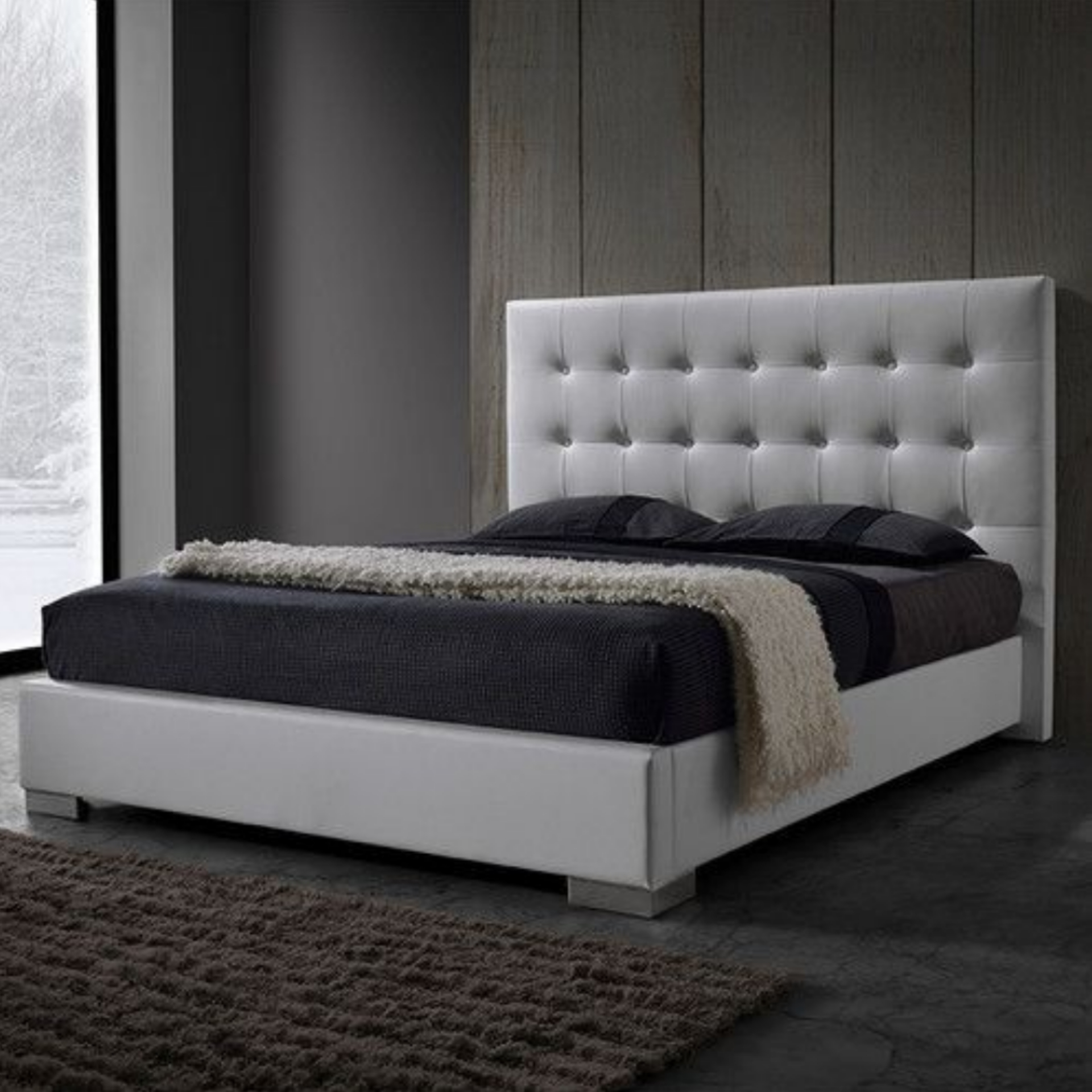 تخت خواب دونفره مدل پاتریس سایز 90×200 سانتی متر