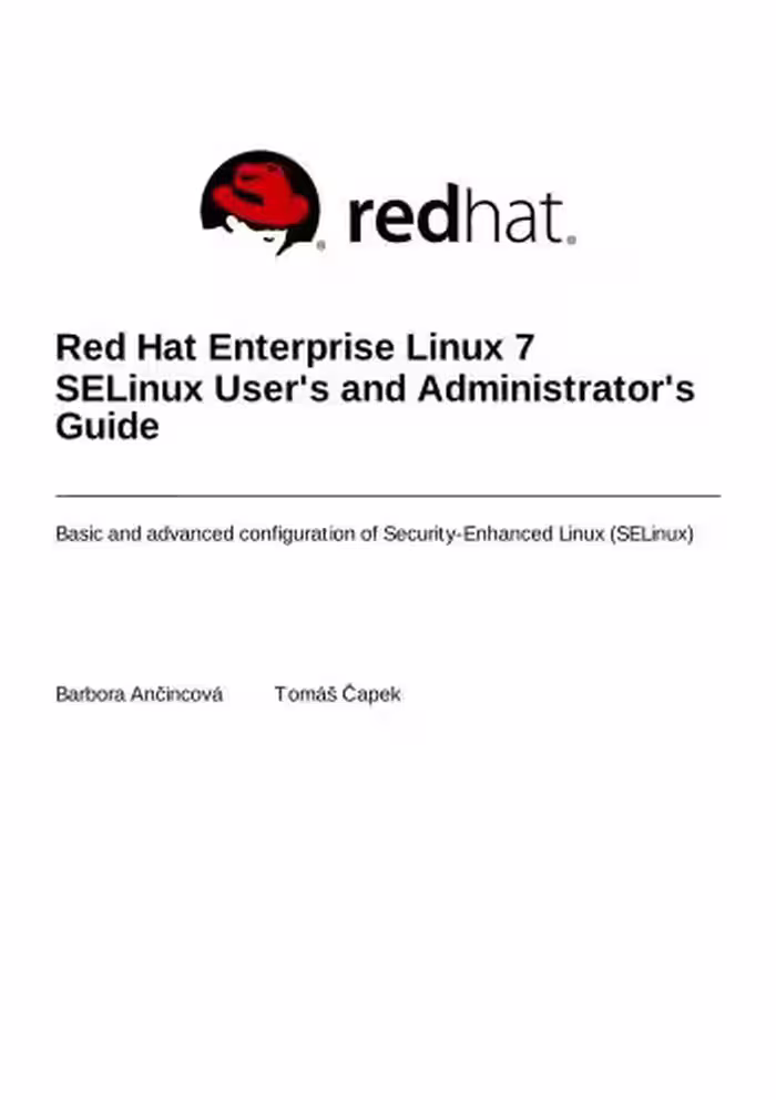 خرید و دانلود نسخه کامل کتاب Red Hat Enterprise Linux 7 SELinux User's and Administrator's Guide