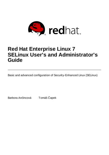 خرید و دانلود نسخه کامل کتاب Red Hat Enterprise Linux 7 SELinux User&#039;s and Administrator&#039;s Guide