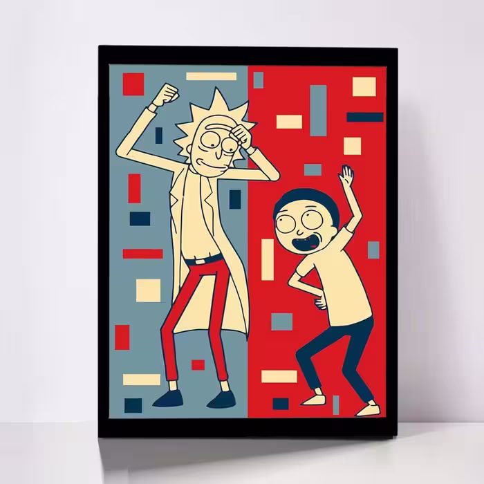 تابلو مدل Rick &amp; Morty کد F-1069