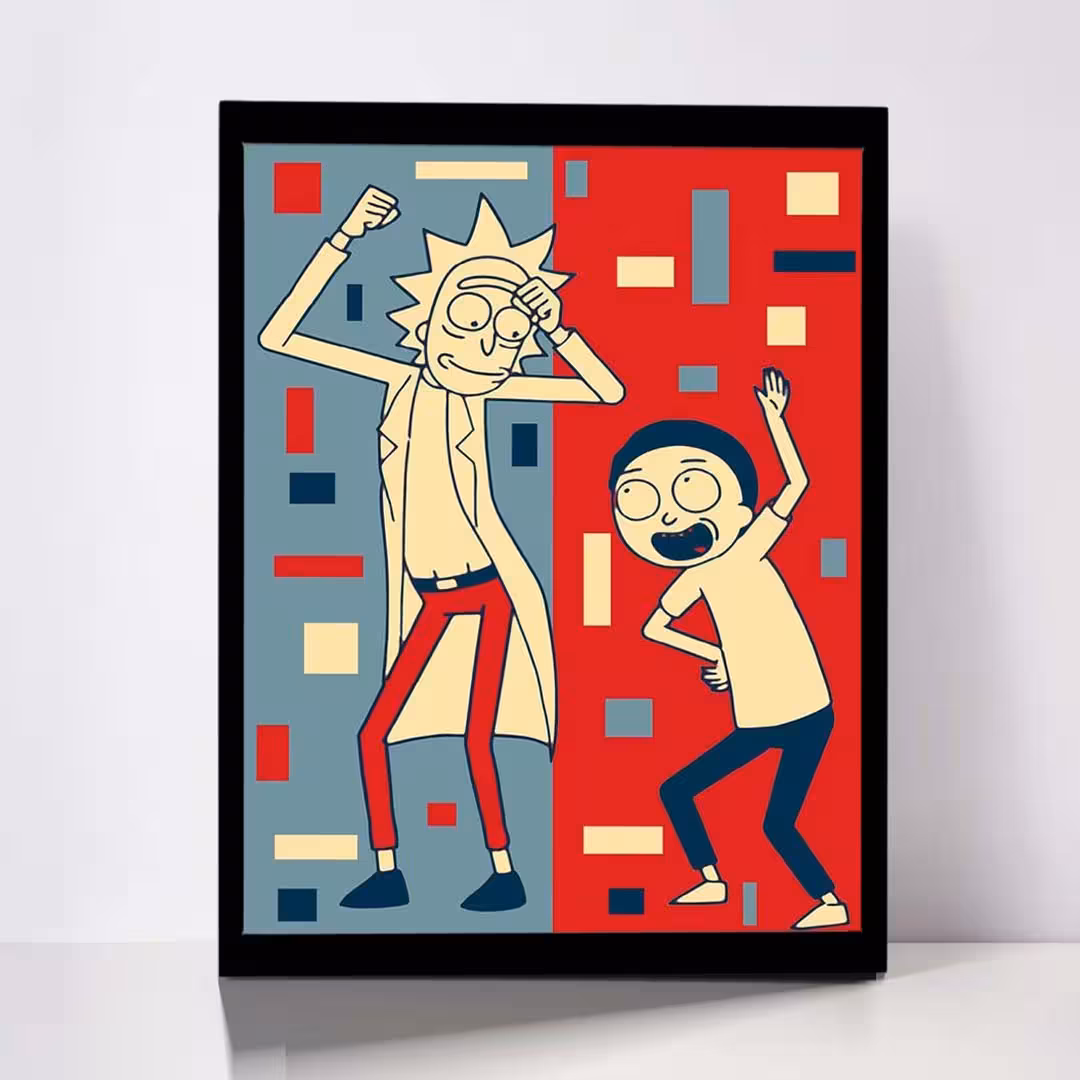 تابلو مدل Rick &amp; Morty کد F-1069