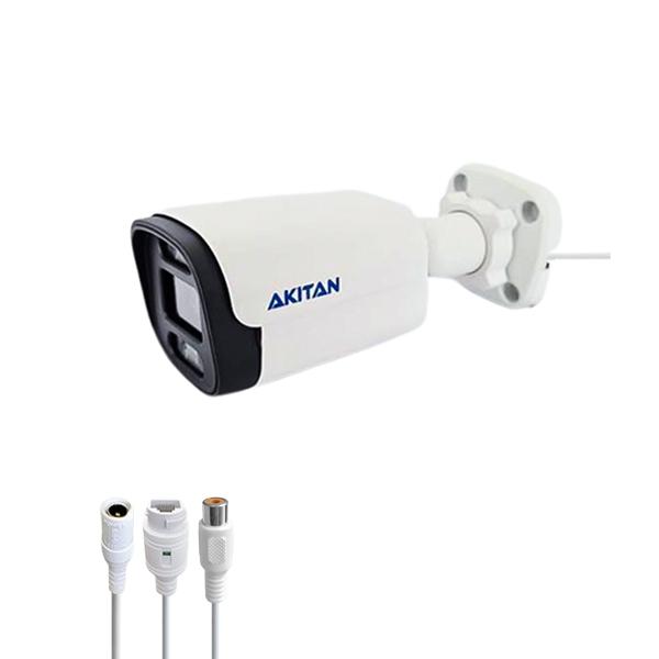 دوربین بولت دید در شب میکروفون دار 4MP آکیتان مدل POE IP AK-B744MW-IEM