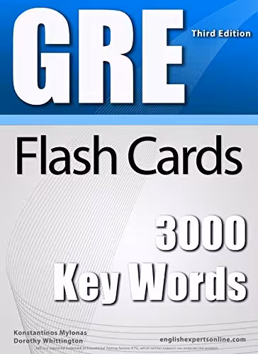 خرید و دانلود نسخه کامل کتاب GRE Flash Cards - 3000 Key Words: A powerful method to learn the vocabulary you need -   PDF