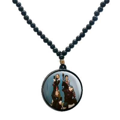 گردنبند پرمانه طرح aespa کد pmd.18696 مدل دو طرفه