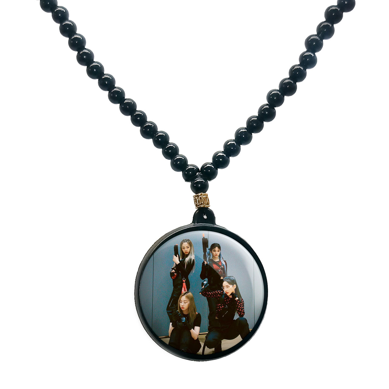 گردنبند پرمانه طرح aespa کد pmd.18696 مدل دو طرفه