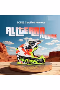 کلاه کاسکت موتورسیکلت مشکی صلیب ALLTERRA FULMINE ECE22.6 اورجینال SMK