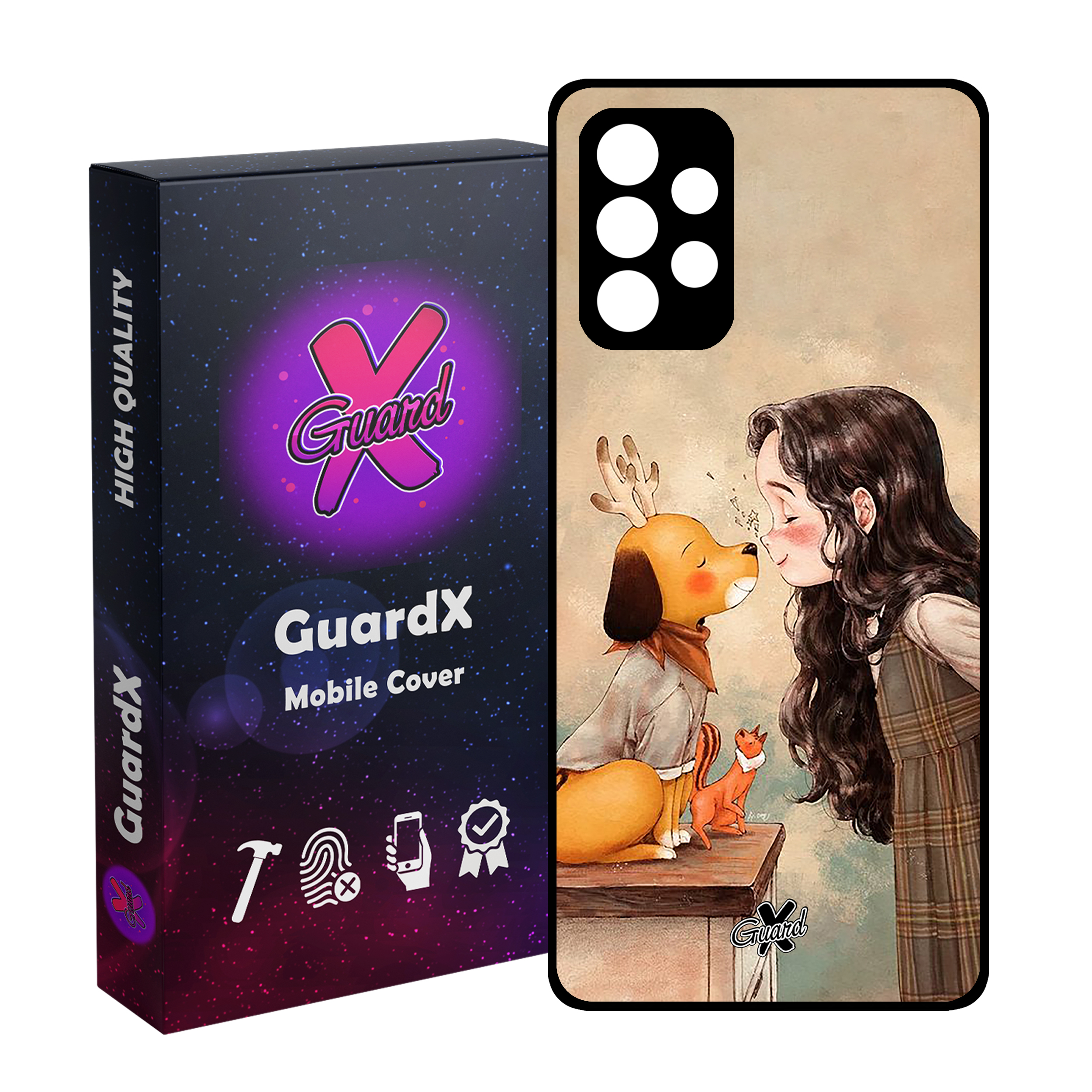 کاور گارد ایکس طرح Girl مدل Glass10323 مناسب برای گوشی موبایل سامسونگ Galaxy A53