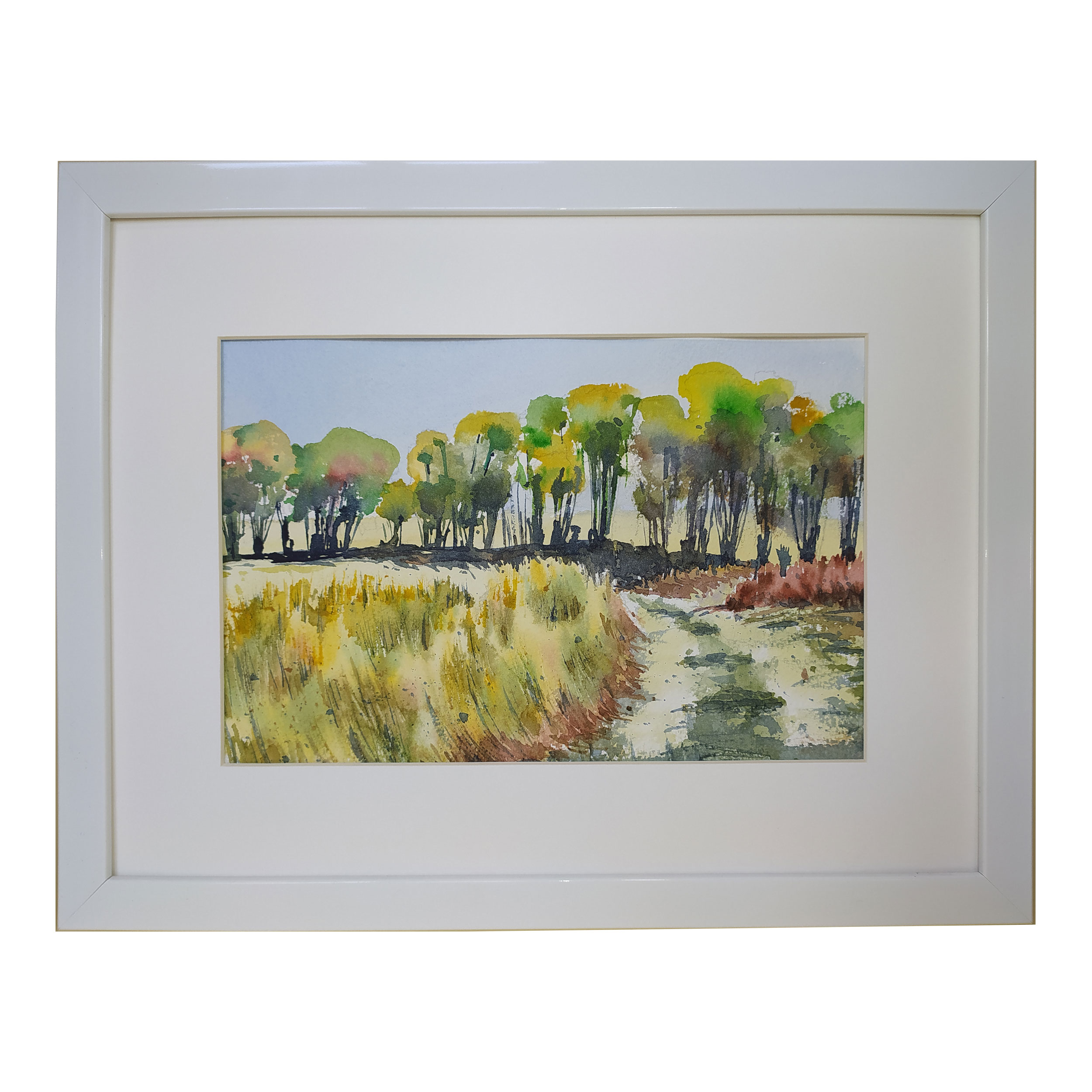 تابلو نقاشی آبرنگ طرح جاده ساحلی کد 14