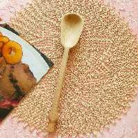 قاشق چوبی دستساز بارلی چوب گردو 28 سانتی