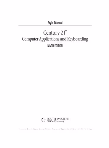 خرید و دانلود نسخه کامل کتاب century 21 keyboarding and information processing