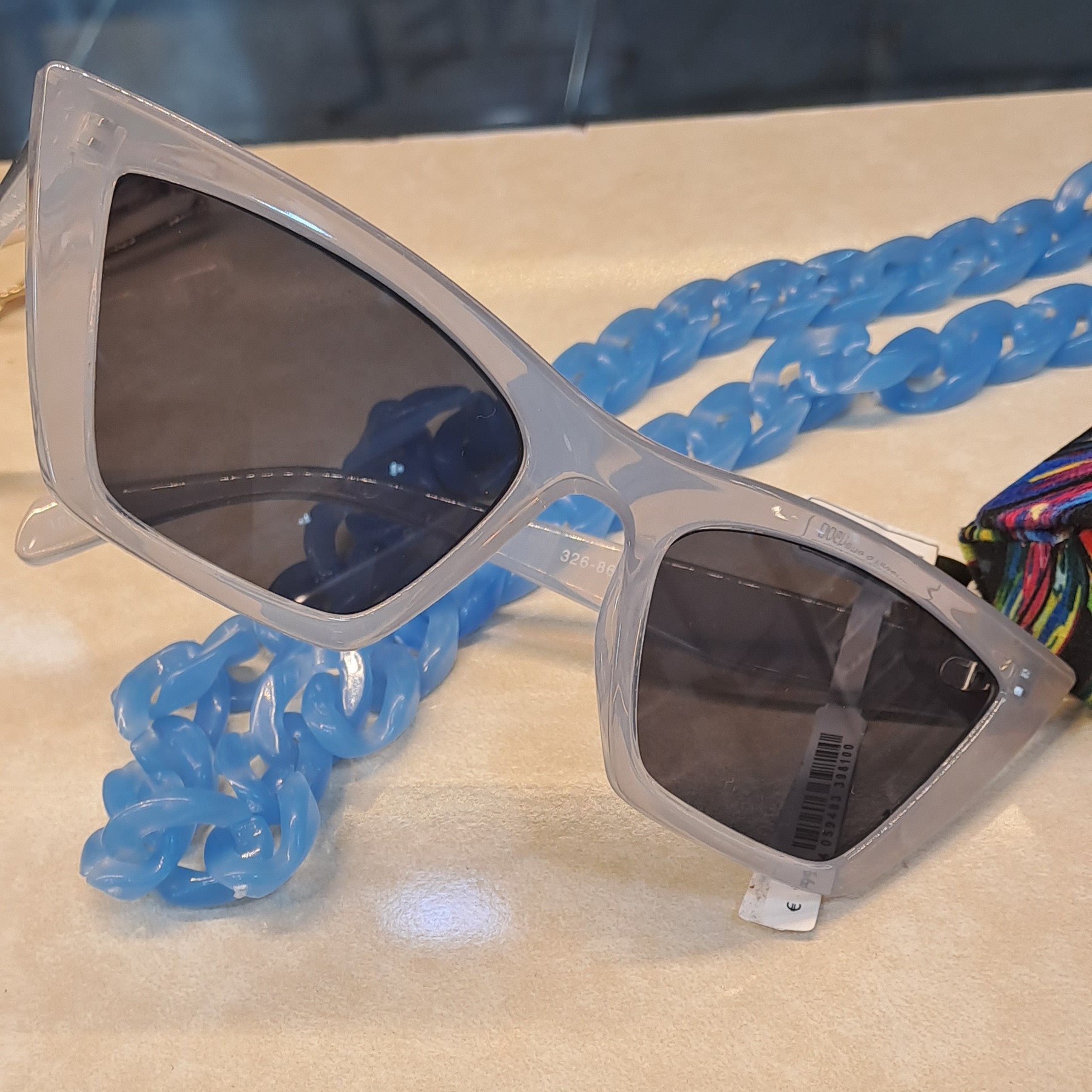 عینک آفتابی طرح گربه ای یووی 400 فول رنگ طوسی روشن