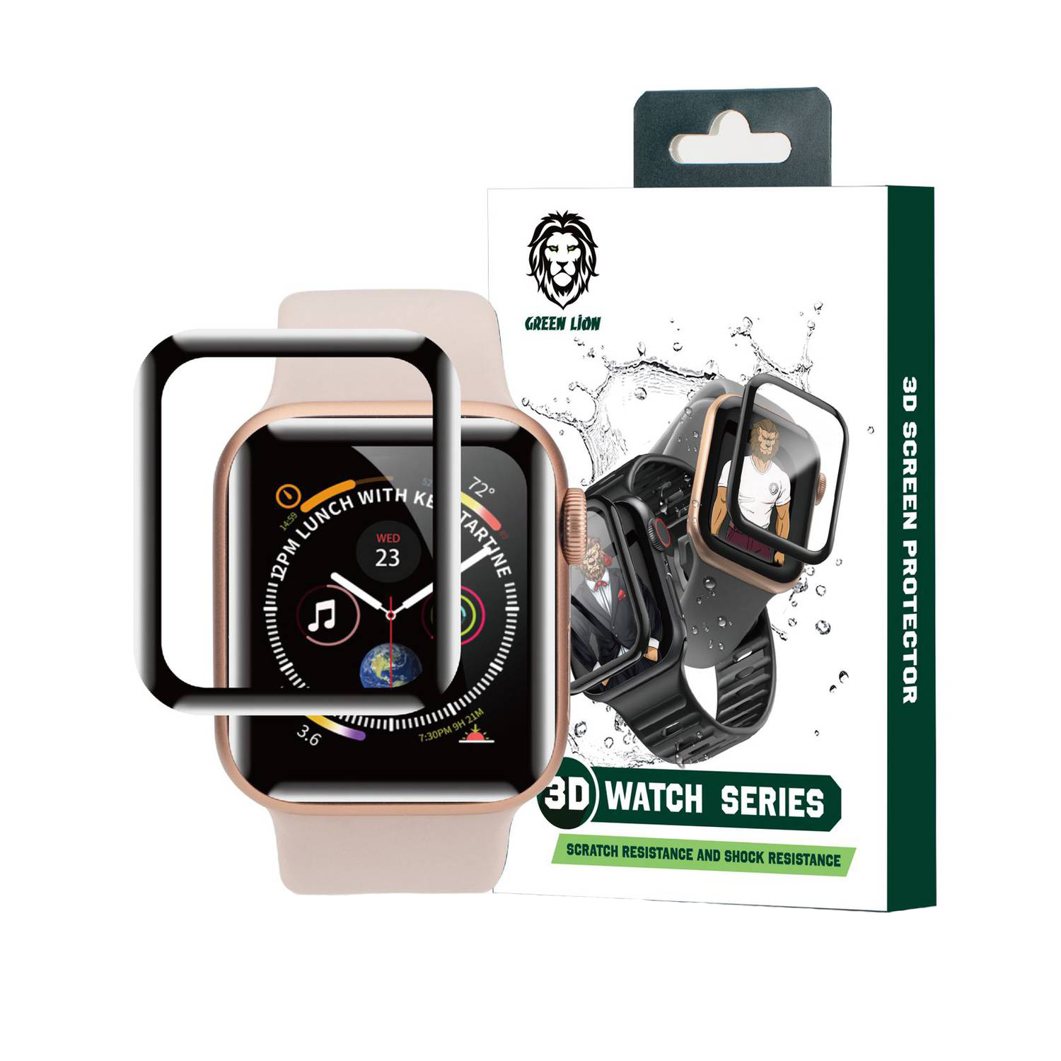 محافظ صفحه نمایش گرین مدل 3D Watch مناسب برای اپل واچ 45 میلی متری