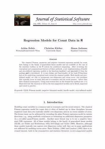 خرید و دانلود نسخه کامل کتاب Regression Models for Count Data in R   Code