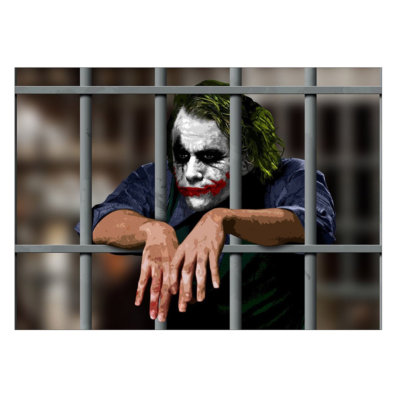 تابلو شاسی ونسونی طرح Joker In Cell سایز 50 × 70