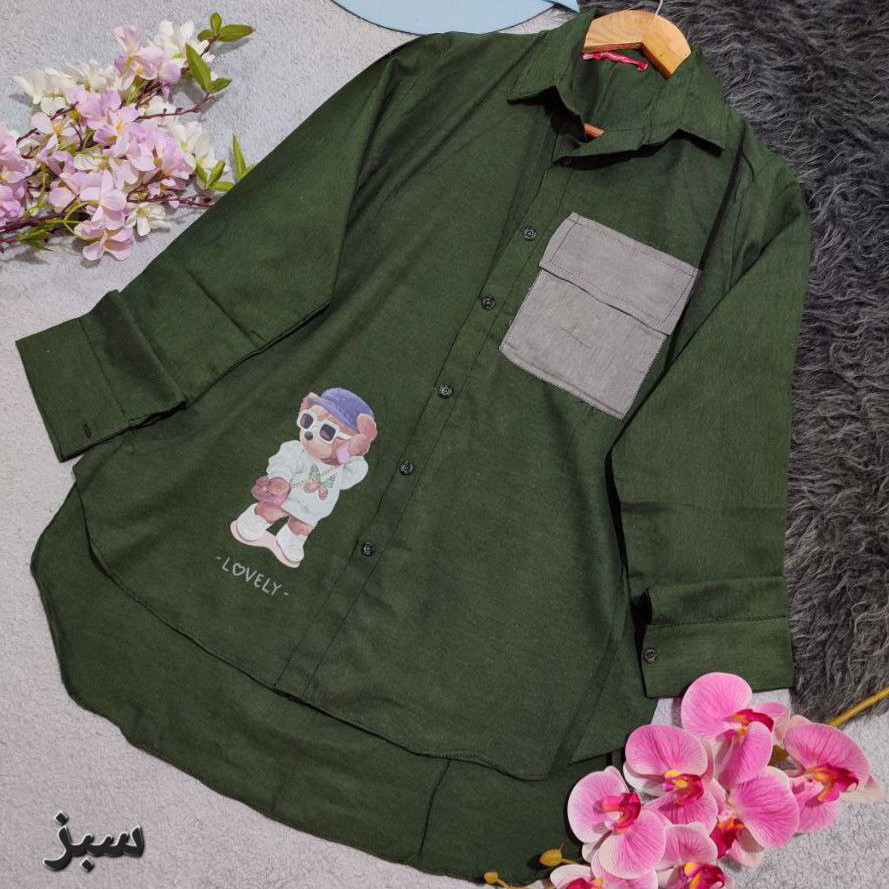 مانتو تدی کتان نخ درجه یک
