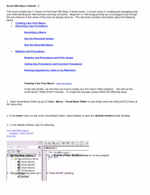 خرید و دانلود نسخه کامل کتاب Excel VBA Basic Tutorial. 1
