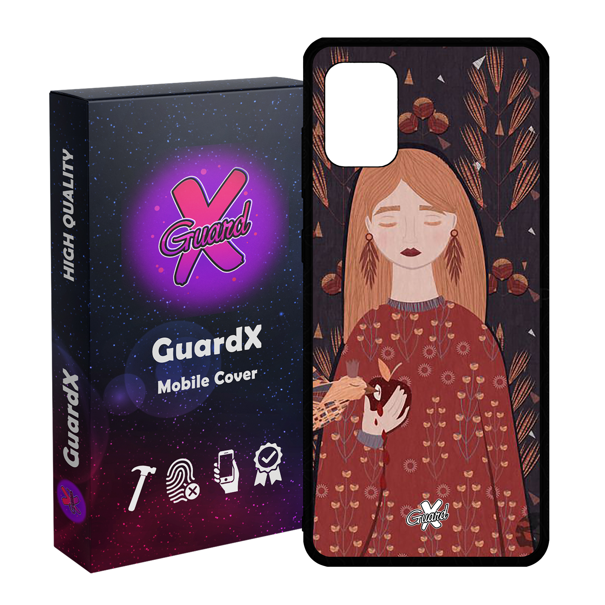 کاور گارد ایکس طرح دختر مدل Glass10413 مناسب برای گوشی موبایل سامسونگ Galaxy A71