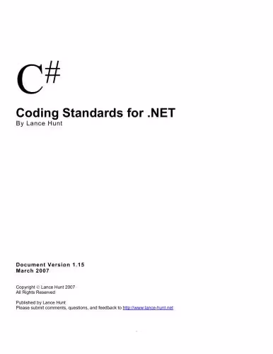 خرید و دانلود نسخه کامل کتاب C# Coding Standards for .NET