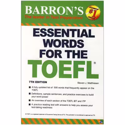 کتاب Essential words for the toefl 7th editions اثر جمعی از نویسندگان انتشارات زبان اُبوک