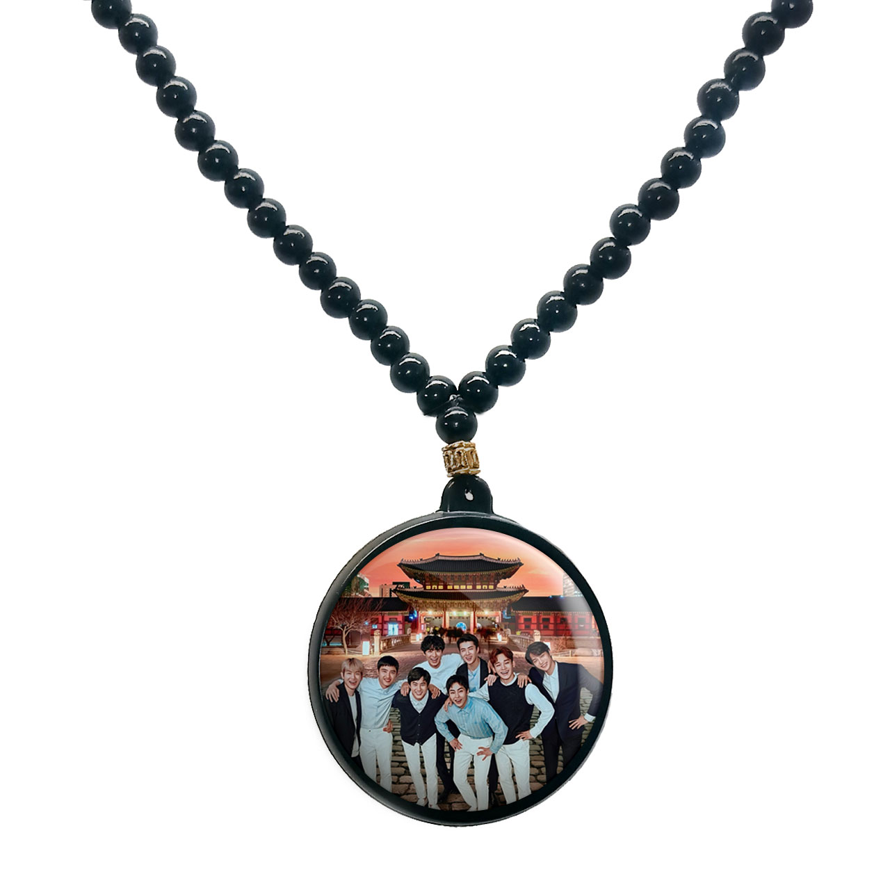 گردنبند پرمانه طرح exo کد pmd.14162 مدل دو طرفه