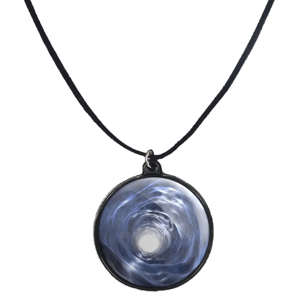 گردنبند پرمانه طرح سیاه چاله ها کد pmb.25887 مدل دو طرفه