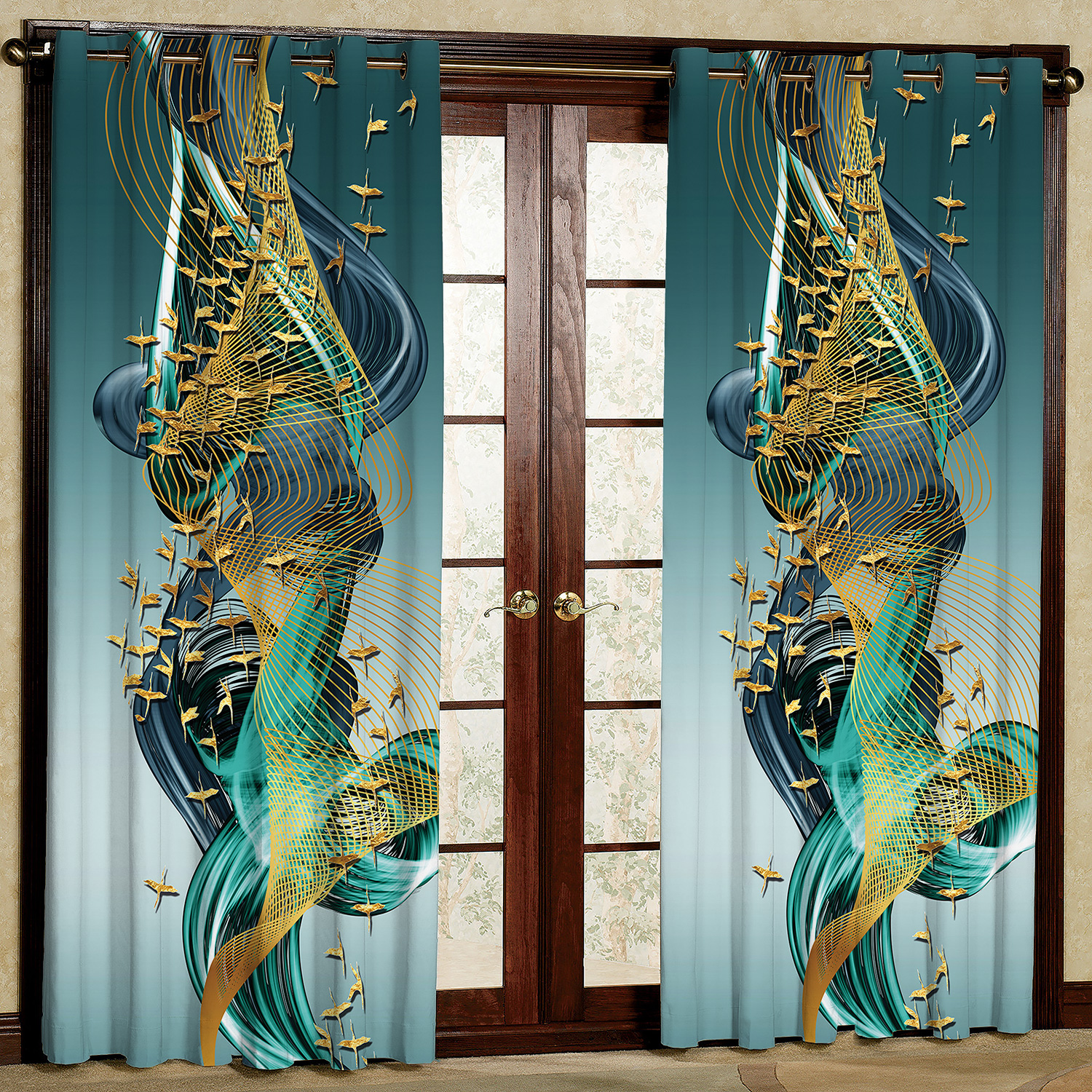 پرده مدل هازان پانچی کد 2507 سایز 140x200 سانتی متر