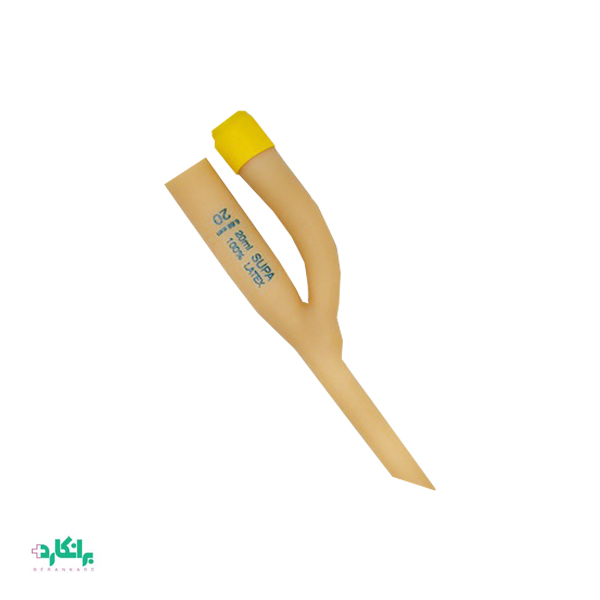 سوند فولی دو راه لاتکس سایز 20 زرد سوپا-Supa بسته 40 عددی