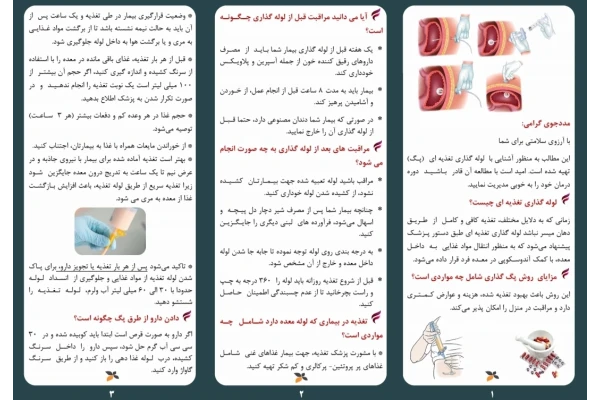 پمفلت آموزشی لوله گذاری تغذیه با پگ چگونه است؟ - کتابخانه مجازی واتیکان