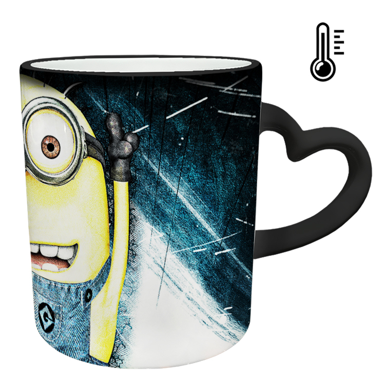 ماگ حرارتی مدل دسته قلبی طرح مینیون کد 1