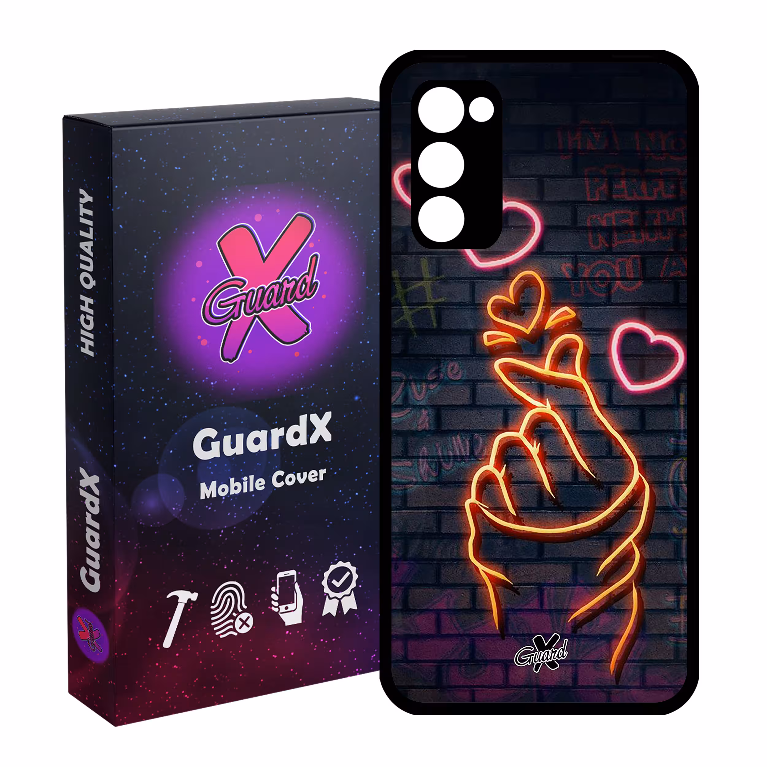 کاور گارد ایکس طرح Love مدل Glass10022 مناسب برای گوشی موبایل سامسونگ Galaxy S20 FE