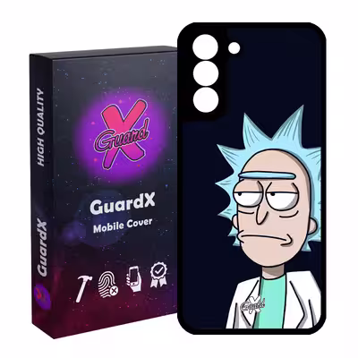کاور گارد ایکس طرح Rick and Morty مدل Glass10030 مناسب برای گوشی موبایل سامسونگ Galaxy S21 FE