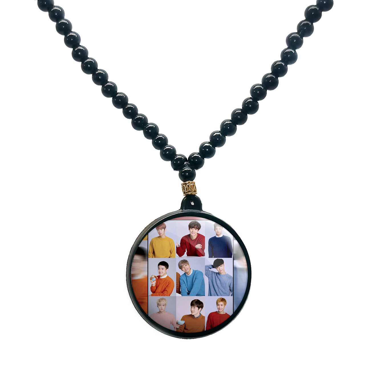 گردنبند پرمانه طرح exo کد pmd.13862 مدل دو طرفه