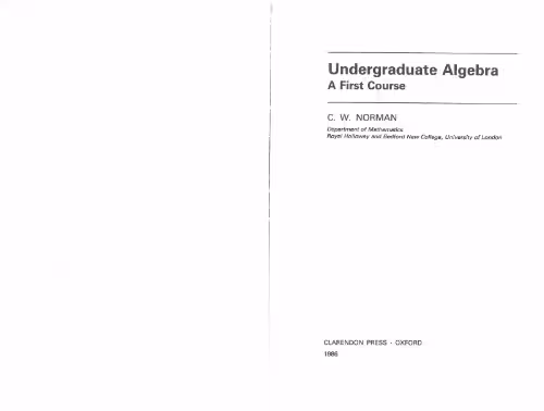 خرید و دانلود نسخه کامل کتاب Undergraduate Algebra: A First Course
