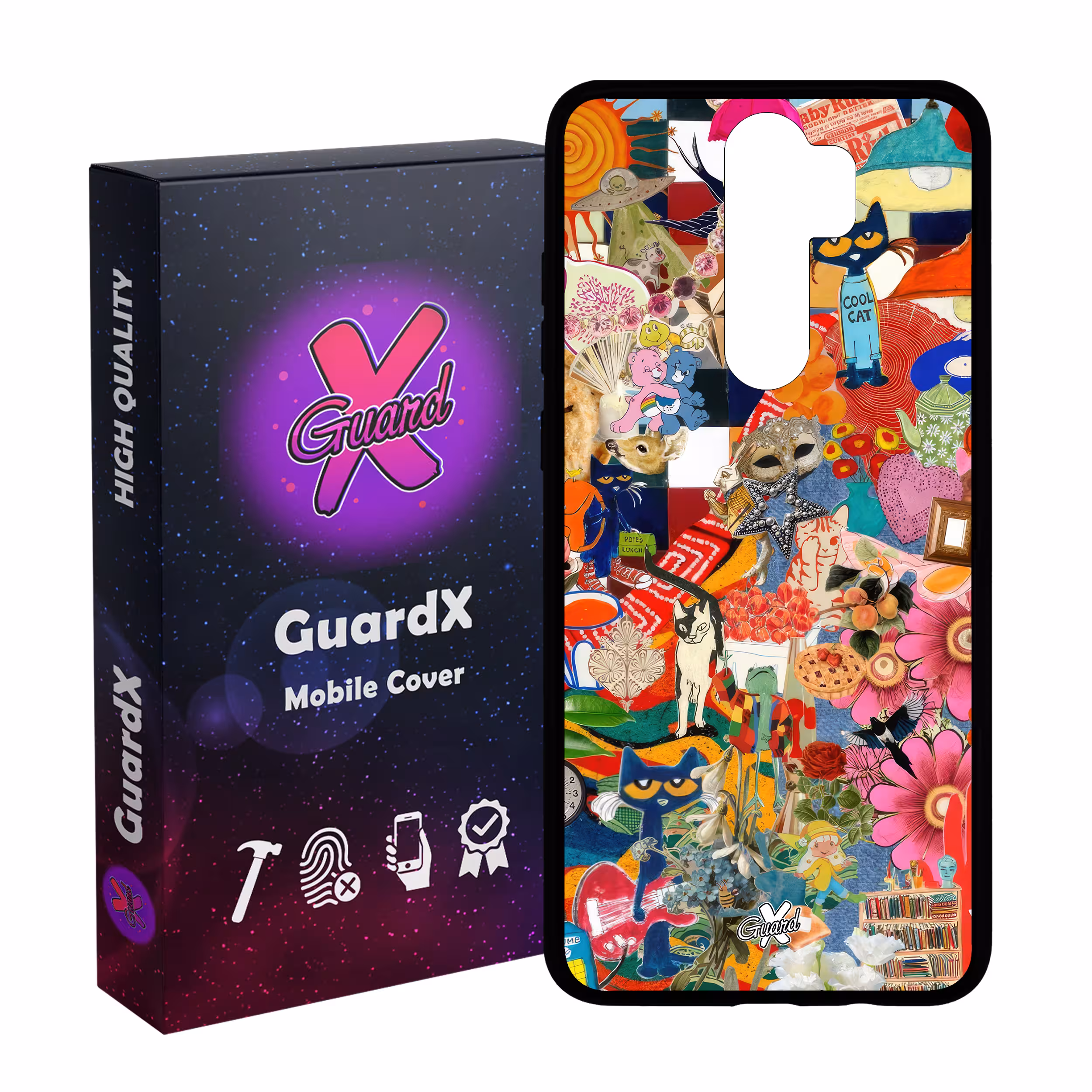 کاور گارد ایکس طرح کلاژ مدل Glass10576 مناسب برای گوشی موبایل شیائومی Redmi Note 8 Pro