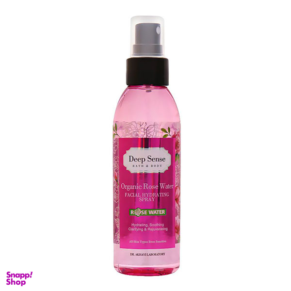 اسپری مرطوب کننده صورت دیپ سنس مدل گلاب حجم 150 میلی لیتر