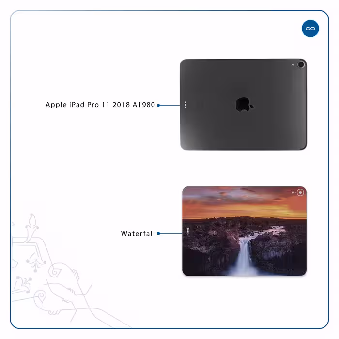 برچسب پوششی ماهوت مدل Waterfall مناسب برای تبلت اپل iPad Pro 11 2018 A1980