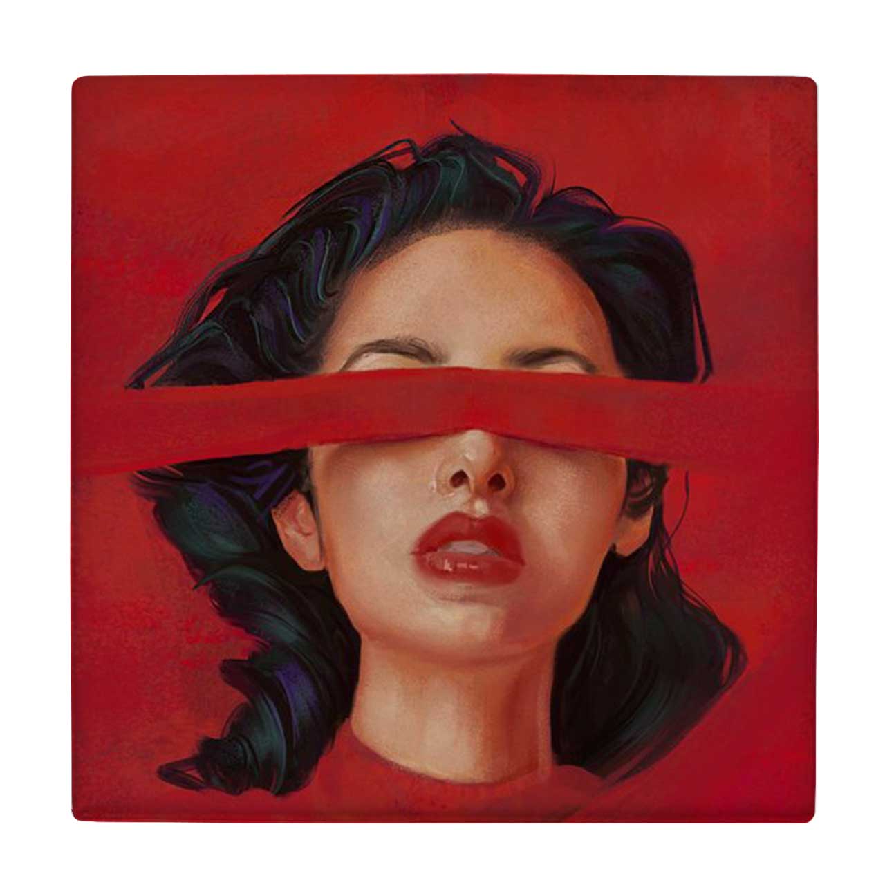 زیر لیوانی طرح نقاشی بانو کد    3274372_617