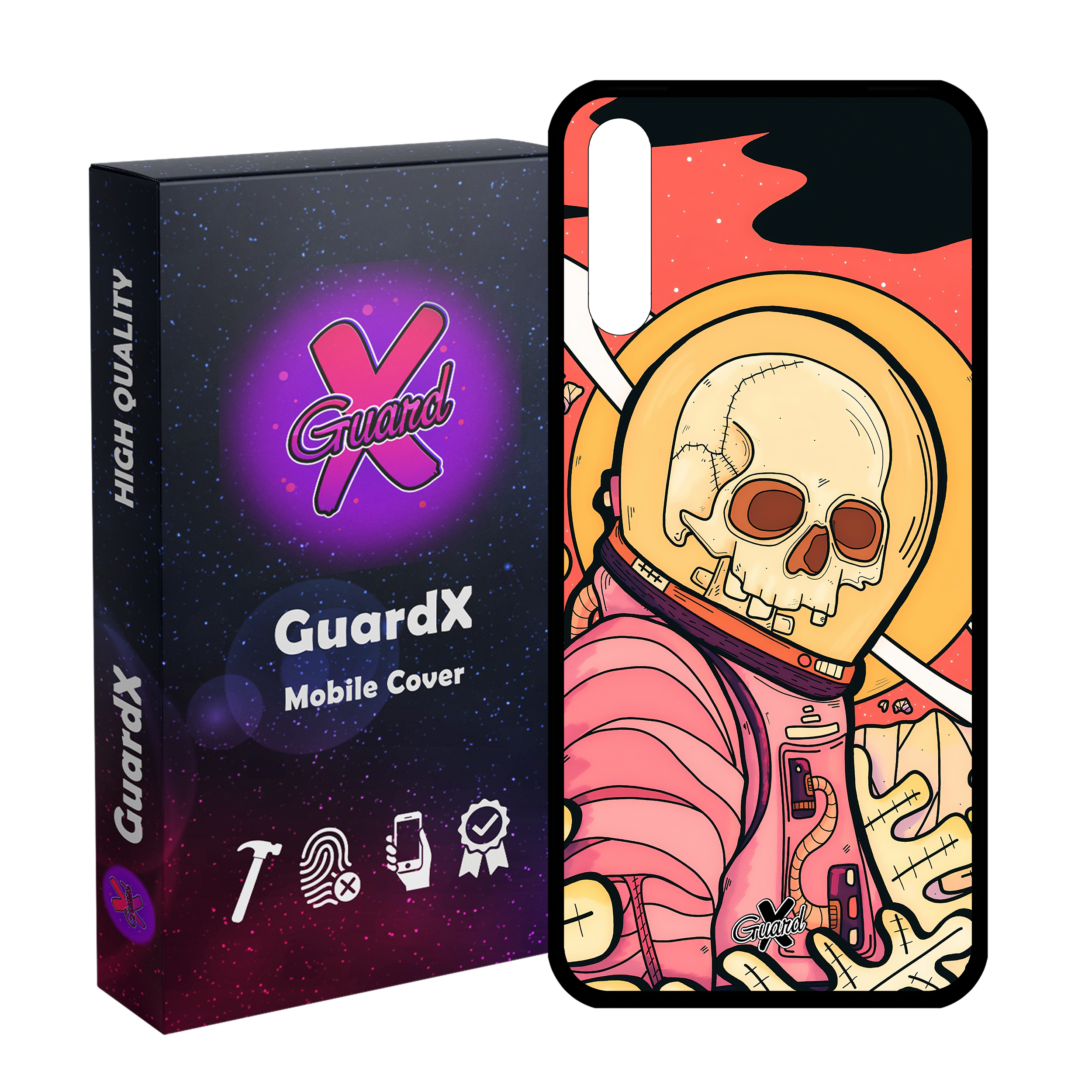 کاور گارد ایکس طرح اسکلت مدل Glass10503 مناسب برای گوشی موبایل سامسونگ Galaxy A30s/A50/A50s