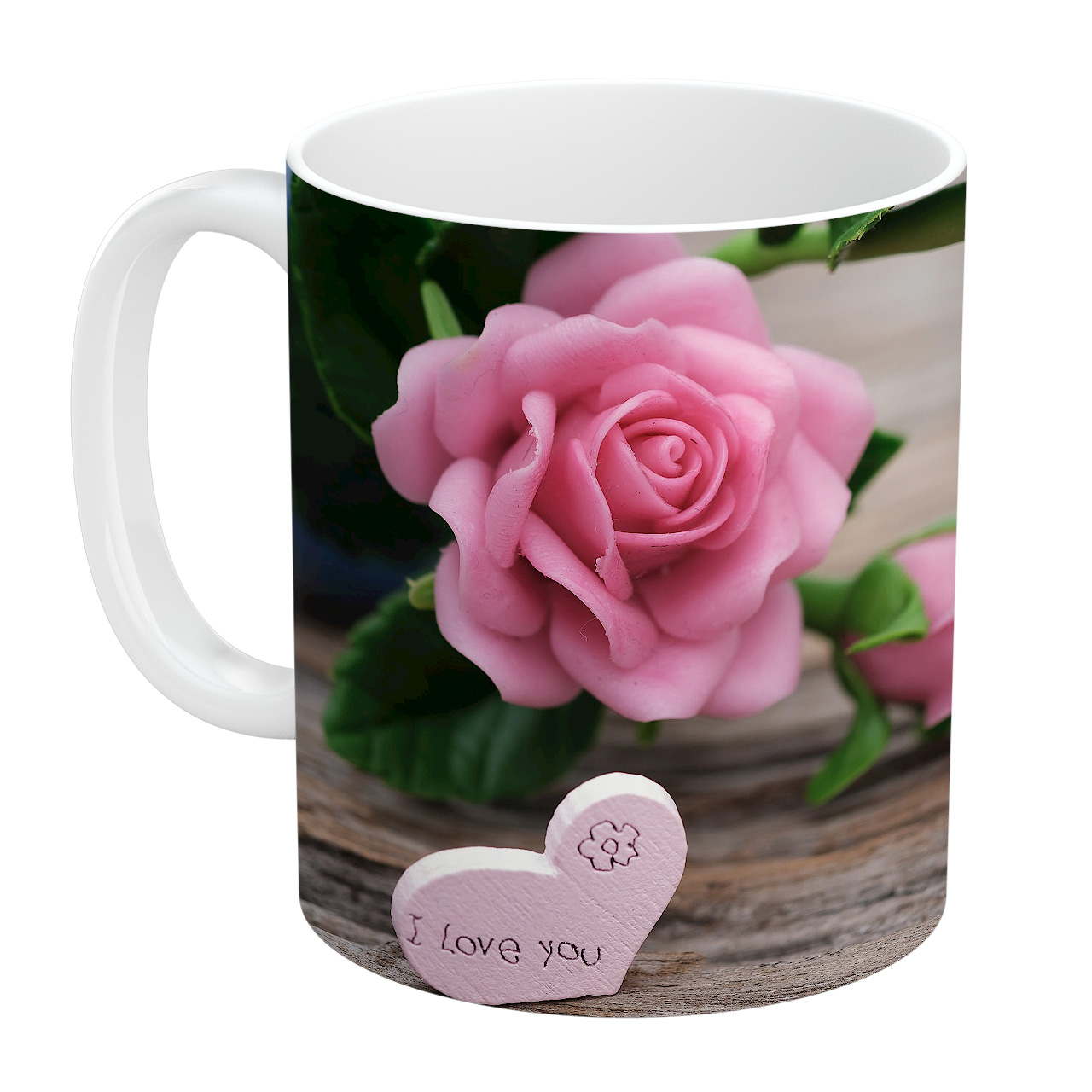  ماگ طرح گل رز و قلب مدل NI2324