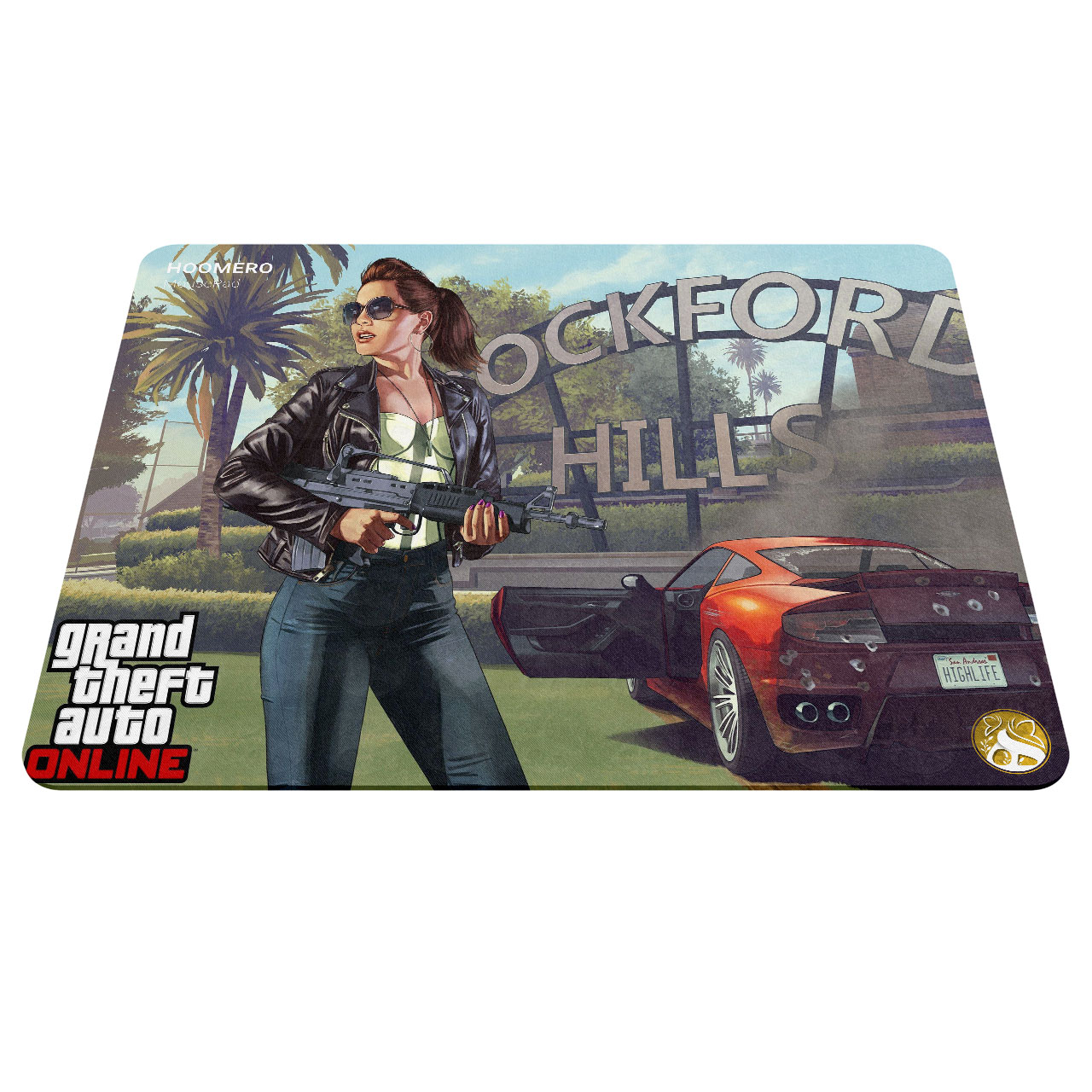 ماوس پد هومرو مدل A4279 طرح Grand Theft Auto Online