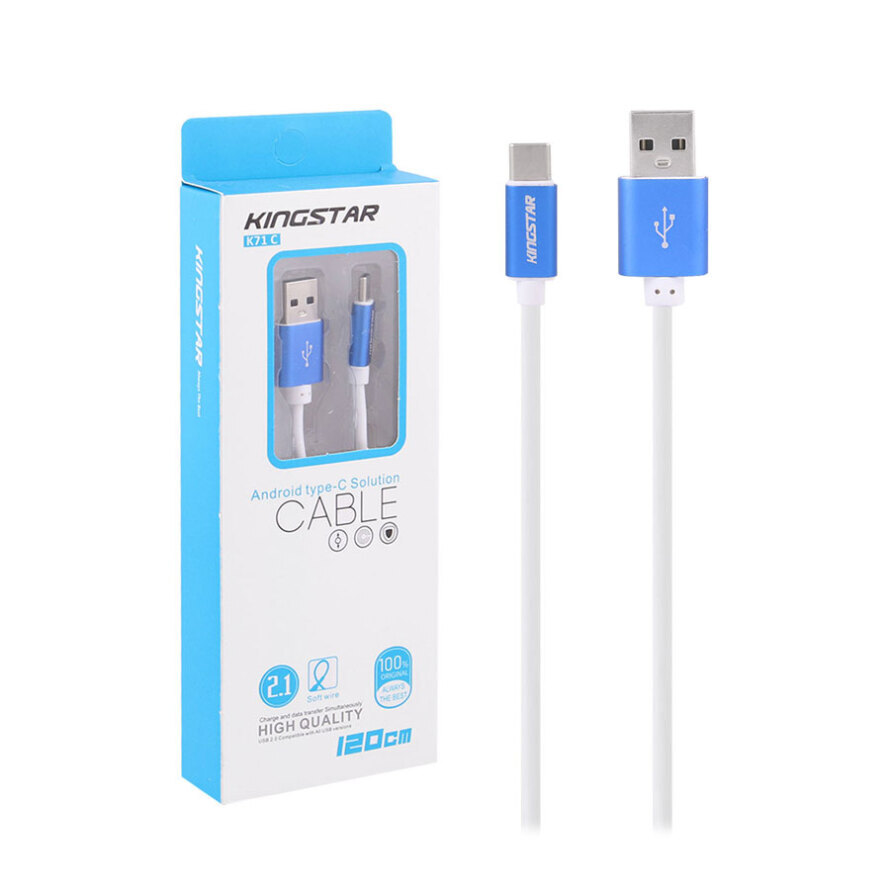کابل 1.2 متری Type-C کینگ استار K71 C