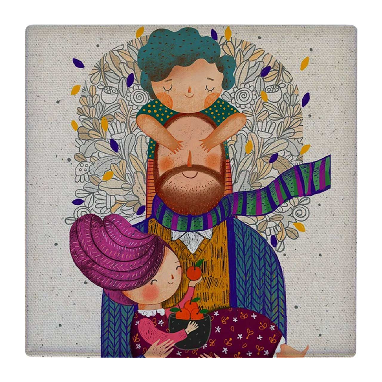 زیر لیوانی طرح نقاشی مهر پدری کد 4792017_3410